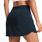 Feathery-Fit Soft High Waist Golf Skirt with Zipper Pocket 14''