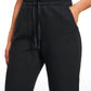 Cotton Fleece Lined High Rise Sweatpants 28''