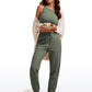 Cotton Fleece Lined High Rise Sweatpants 28''