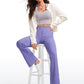 Stretch Flared Pants with Zip Pockets 31"