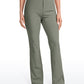 Stretch Flared Pants with Zip Pockets 31"