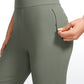 Stretch Flared Pants with Zip Pockets 31"