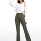 Stretch Flared Pants with Zip Pockets 31"