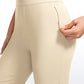 Stretch Flared Pants with Zip Pockets 31"