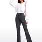 Stretch Flared Pants with Zip Pockets 31"