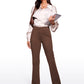 Stretch Flared Pants with Zip Pockets 31"