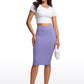 Butterluxe High Waist V Cross Midi Pencil Skirt 26''