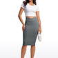 Butterluxe High Waist V Cross Midi Pencil Skirt 26''