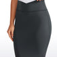 Butterluxe High Waist V Cross Midi Pencil Skirt 26''