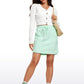 Down the Street Cotton Sweat Jersey Skirts 17'' with Pockets