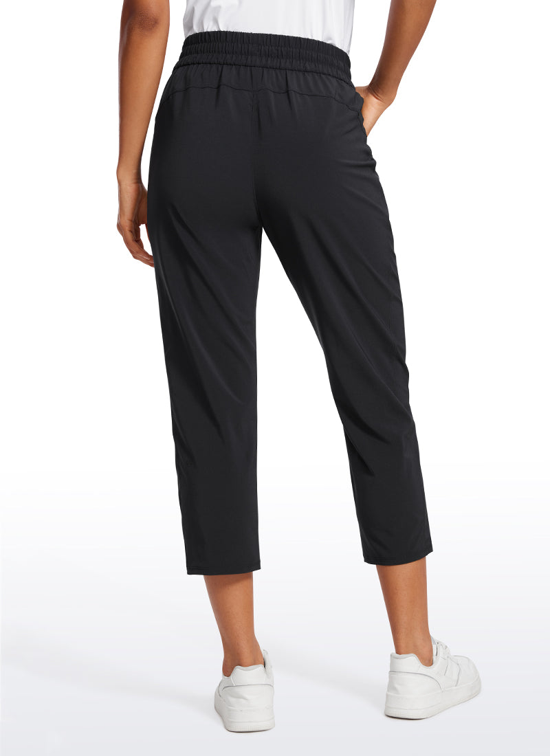 Feathery-Fit Soft Lightweight Cropped Pants with Pockets 23''