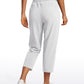 Feathery-Fit Soft Lightweight Cropped Pants with Pockets 23''