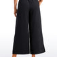 Feathery-Fit Soft Wide Leg High Waisted Capri Pants with Pockets 25''