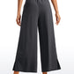 Feathery-Fit Soft Wide Leg High Waisted Capri Pants with Pockets 25''