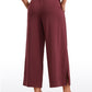 Feathery-Fit Soft Wide Leg High Waisted Capri Pants with Pockets 25''