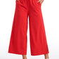 Feathery-Fit Soft Wide Leg High Waisted Capri Pants with Pockets 25''