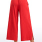 Feathery-Fit Soft Wide Leg High Waisted Capri Pants with Pockets 25''