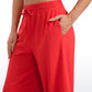 Feathery-Fit Soft Wide Leg High Waisted Capri Pants with Pockets 25''