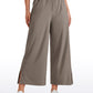 Feathery-Fit Soft Wide Leg High Waisted Capri Pants with Pockets 25''