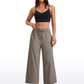 Feathery-Fit Soft Wide Leg High Waisted Capri Pants with Pockets 25''