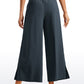 Feathery-Fit Soft Wide Leg High Waisted Capri Pants with Pockets 25''