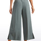 Feathery-Fit Soft Wide Leg High Waisted Capri Pants with Pockets 25''