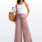 Feathery-Fit Soft Wide Leg High Waisted Capri Pants with Pockets 25''