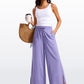 Feathery-Fit Soft Wide Leg High Waisted Capri Pants with Pockets 25''