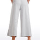 Feathery-Fit Soft Wide Leg High Waisted Capri Pants with Pockets 25''