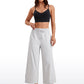 Feathery-Fit Soft Wide Leg High Waisted Capri Pants with Pockets 25''