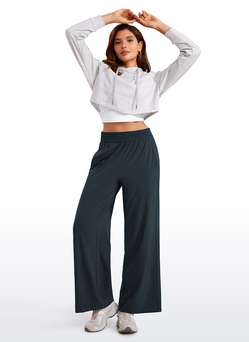 Feathery-Fit Soft High Rise Wide Leg Pants with Pockets 30"