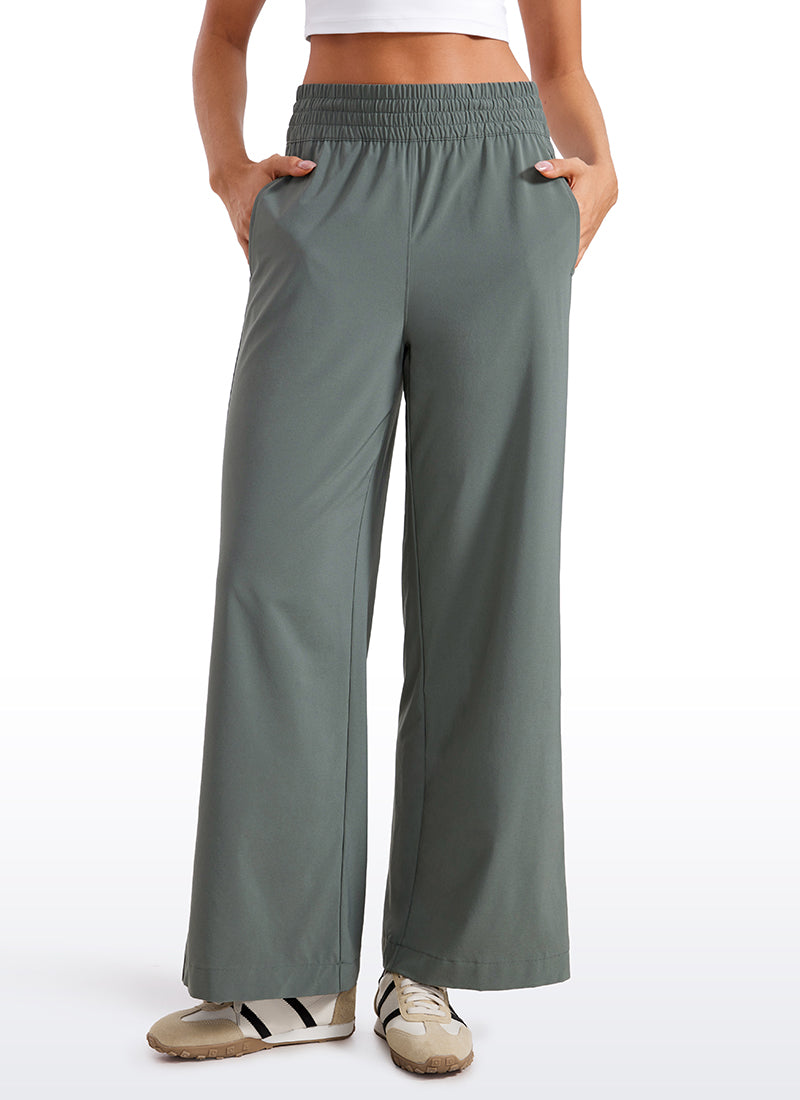 Feathery-Fit Soft High Rise Wide Leg Pants with Pockets 30"