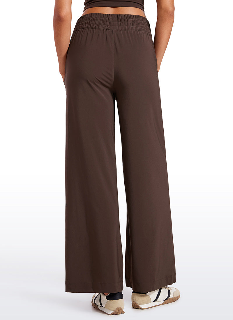 Feathery-Fit Soft High Rise Wide Leg Pants with Pockets 30"