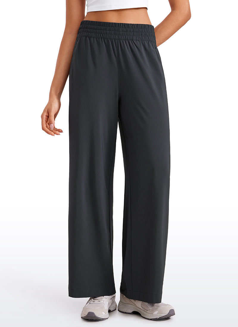 Feathery-Fit Soft High Rise Wide Leg Pants with Pockets 30"