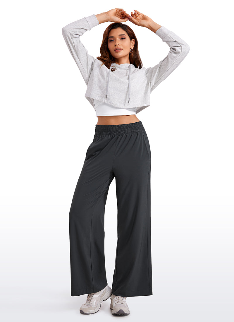 Feathery-Fit Soft High Rise Wide Leg Pants with Pockets 30"