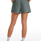 Feathery-Fit Soft High Waisted Linerless Golf Shorts with Pockets 3''