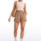 Feathery-Fit Soft High Waisted Linerless Golf Shorts with Pockets 3''