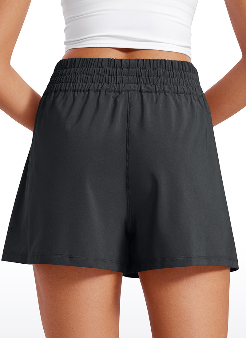 Feathery-Fit Soft High Waisted Linerless Golf Shorts with Pockets 3''