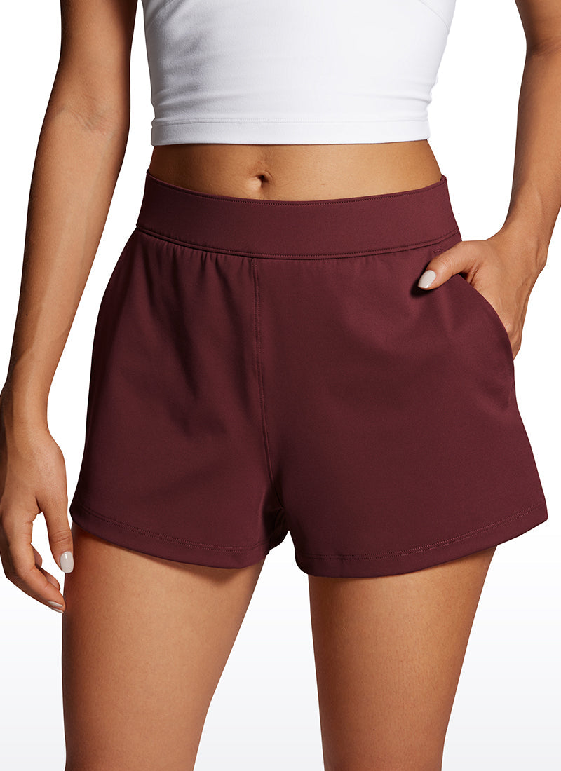 Stretch High-Rise Shorts with Pockets 2.5"