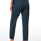 Stretch Drawstring High Waist 7/8 Pants with Pockets 27''