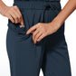 Stretch Drawstring High Waist 7/8 Pants with Pockets 27''