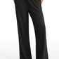 Ribbed High Rise Wide Leg Sweatpants with Pockets 30.5"