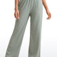 Ribbed High Rise Wide Leg Sweatpants with Pockets 30.5"