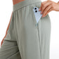 Ribbed High Rise Wide Leg Sweatpants with Pockets 30.5"