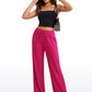 Ribbed High Rise Wide Leg Sweatpants with Pockets 30.5"