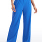 Ribbed High Rise Wide Leg Sweatpants with Pockets 30.5"