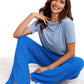 Ribbed High Rise Wide Leg Sweatpants with Pockets 30.5"