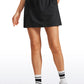 Ribbed High Waist A Line Pocketed Tennis Skirts 14''