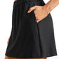 Ribbed High Waist A Line Pocketed Tennis Skirts 14''