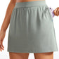 Ribbed High Waist A Line Pocketed Tennis Skirts 14''